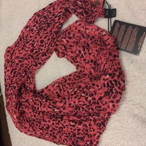 Harley Davidson pink black leopard scarf one size NWT